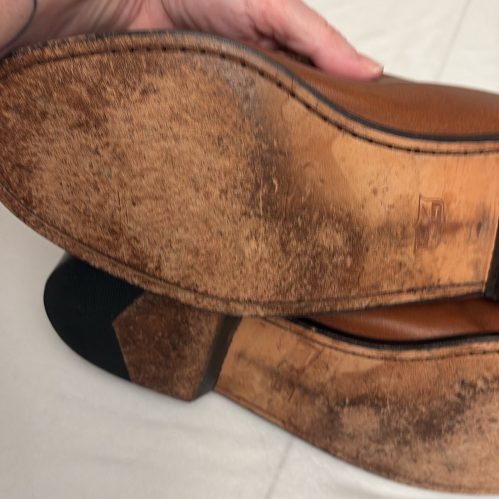 Cole Haan Resort collection loafers leather braided/tasseled slight heel Sz 12D - Picture 5 of 9